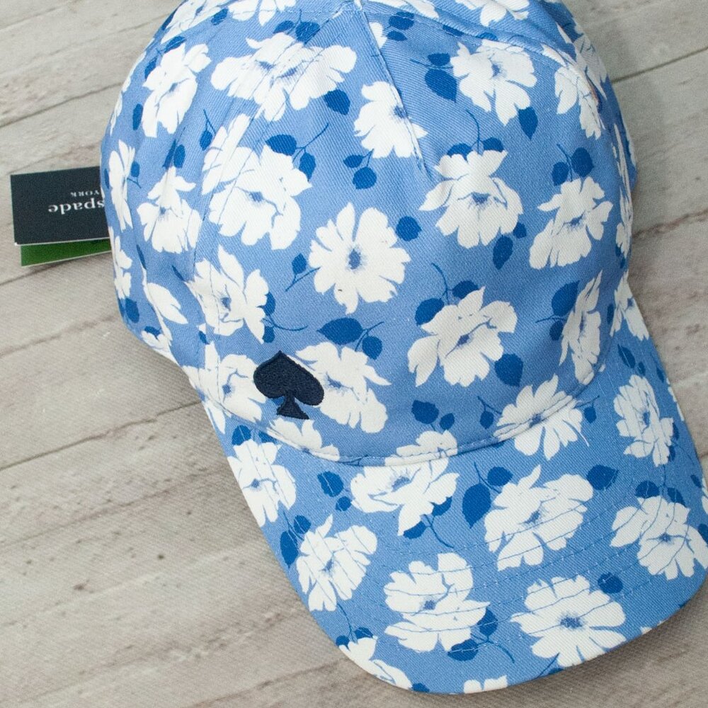 NWT kate spade Springtime Floral in Blue Baseball Cap - Picture 3 of 7